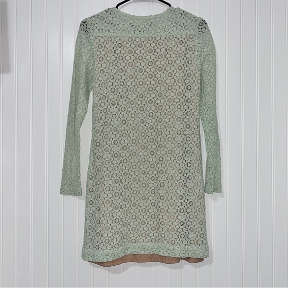 Victoria Beckham For Target Size XS lace long sleeve mint color dress - Picture 5 of 6
